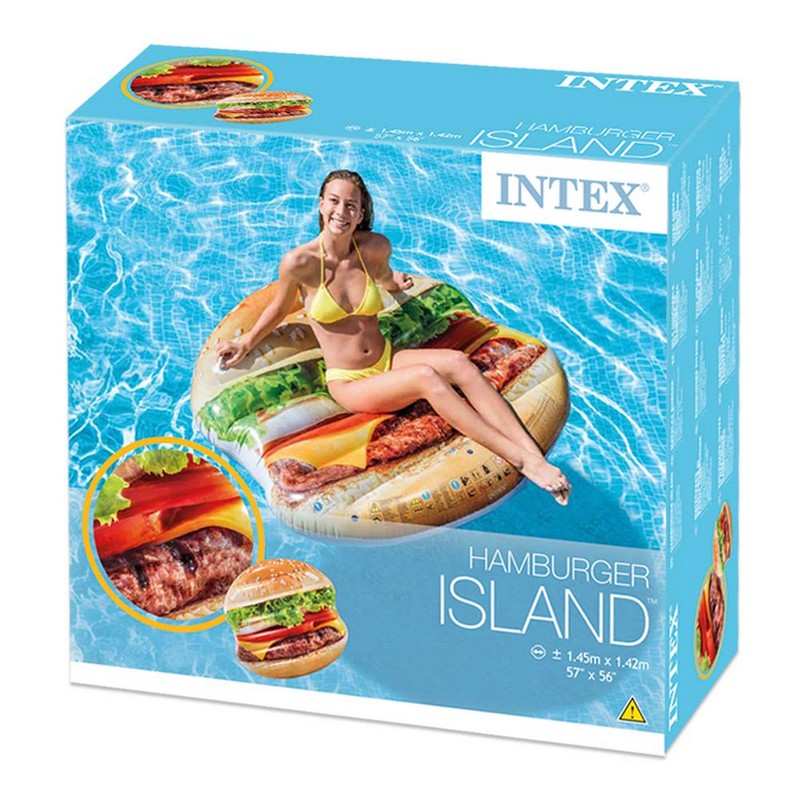 Надувной плотик Intex Гамбургер 145х142 см 58780