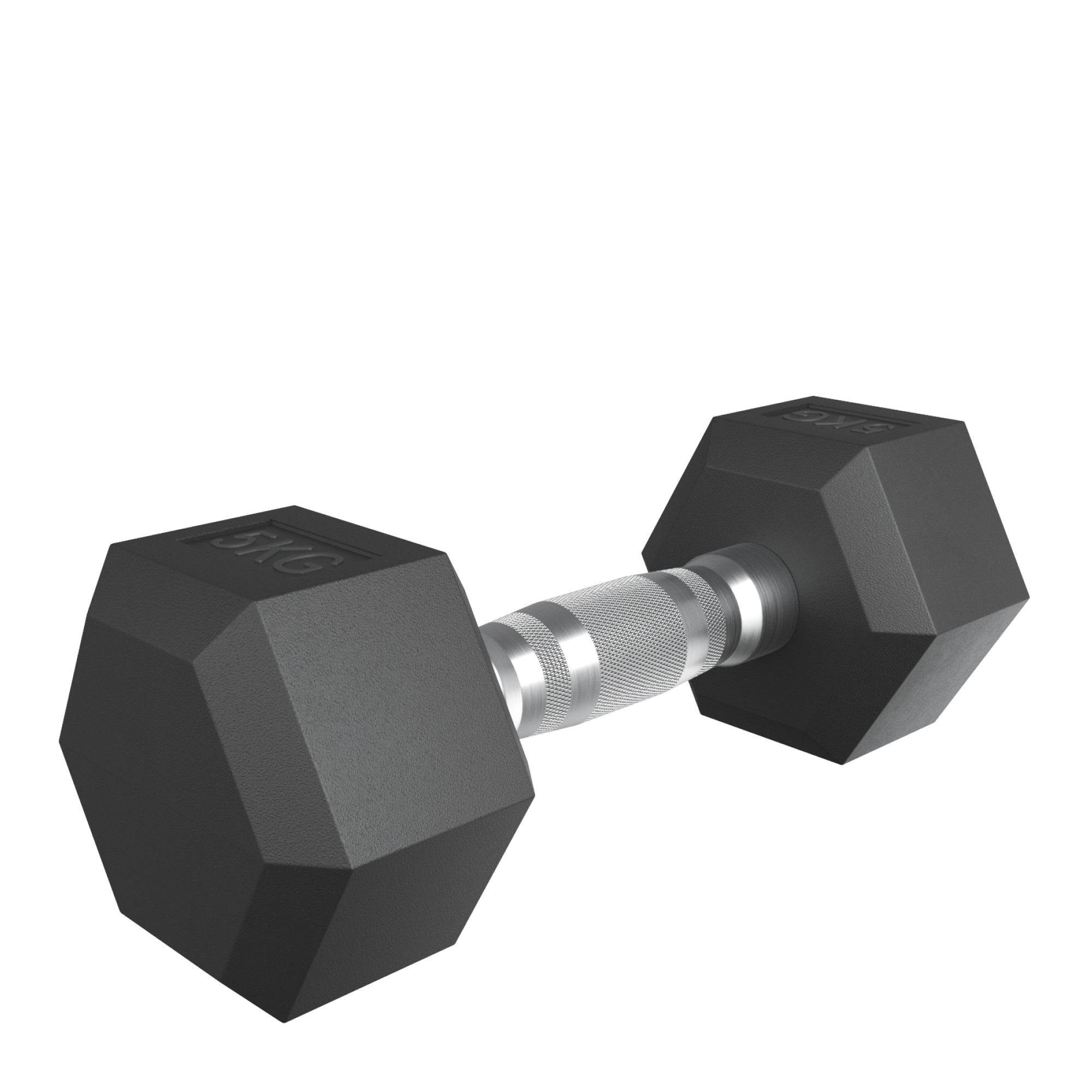 Гантель гексагональная обрезиненная 5 кг UnixFit DBHEX5x2 2 шт