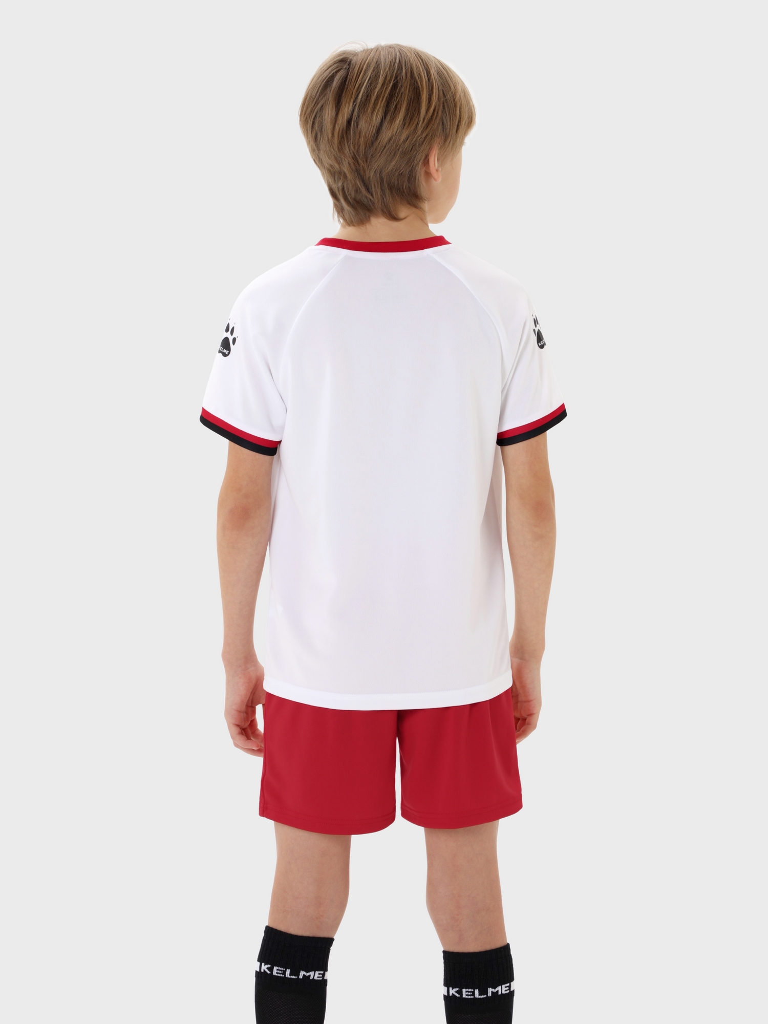 Детская футбольная форма Kelme Football Uniform Set 8551ZB31084-100 White\Red