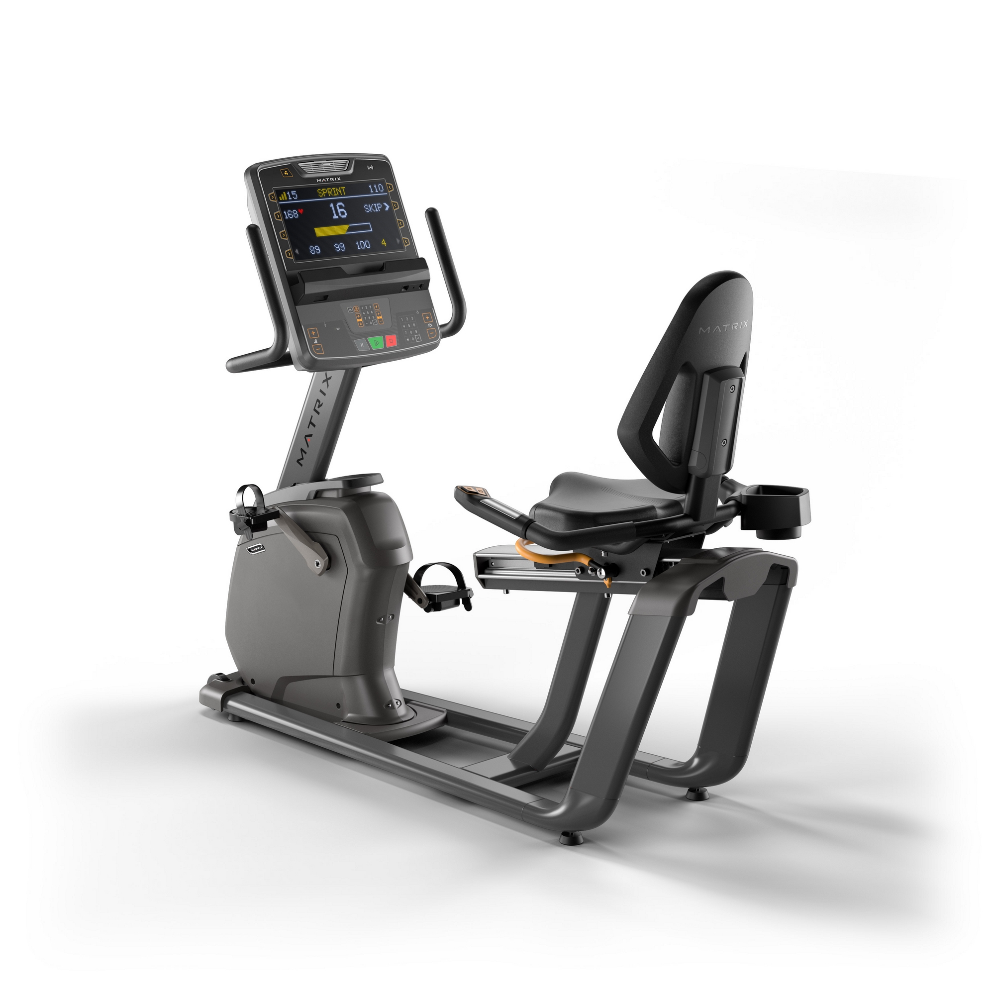 Горизонтальный велотренажер Matrix Lifestyle с консолью Premium LED R-LS-F/PLED-C