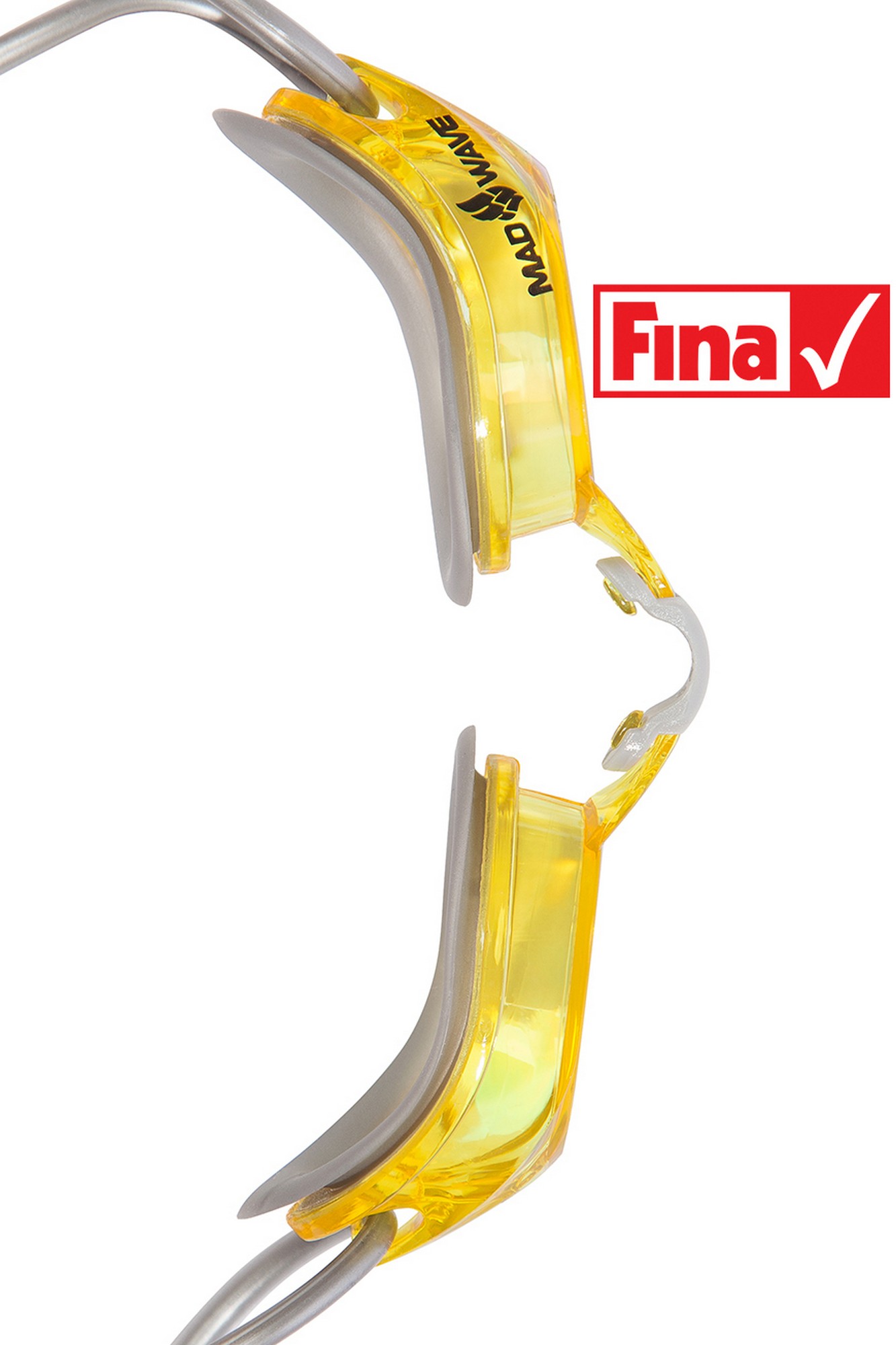 Стартовые очки Mad Wave Streamline Rainbow M0457 03 0 06W желтый