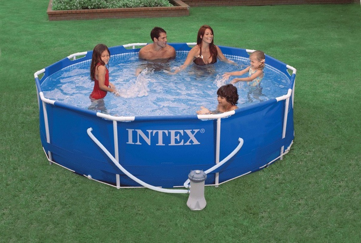 Каркасный бассейн круглый 305х76см+насос-фильтр Intex Metal Frame 28202
