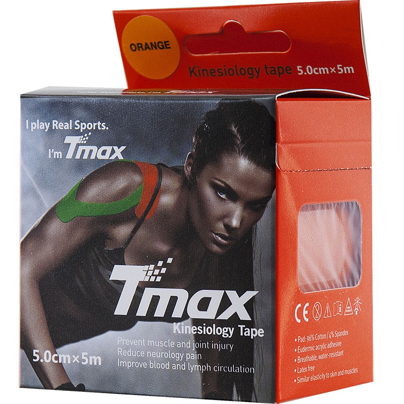 Тейп кинезиологический Tmax Extra Sticky 423167 оранжевый