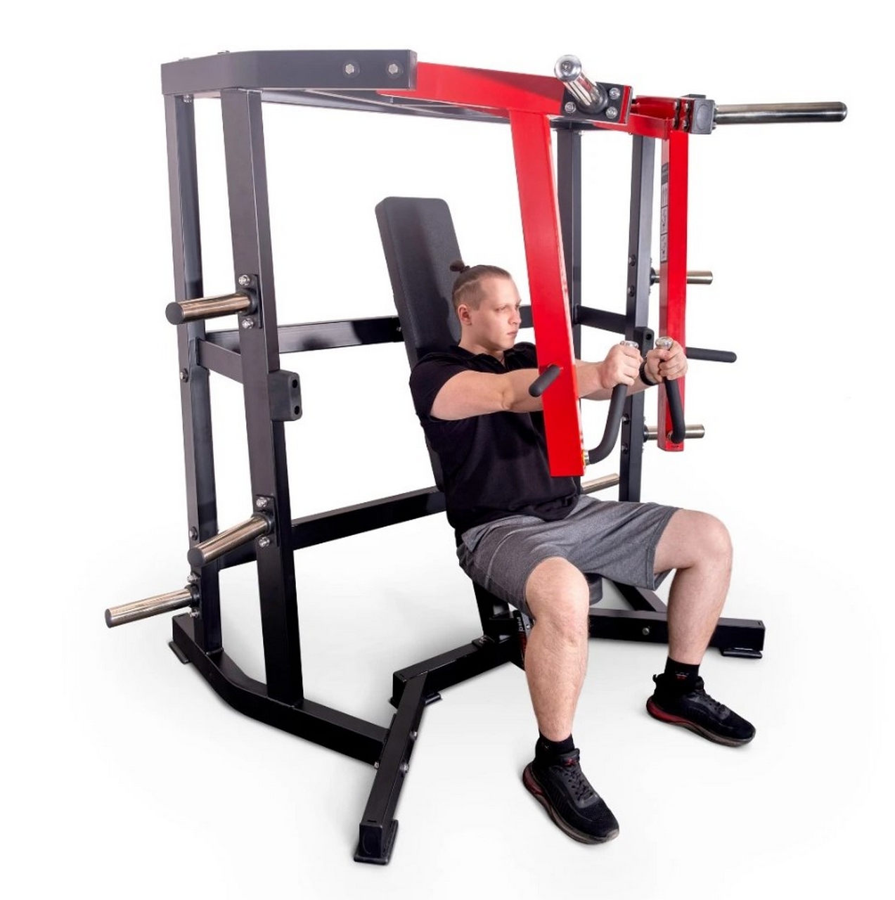 Широкий грудной жим Protrain PP107 на свободных весах, черно-желтый | Premium Fitness