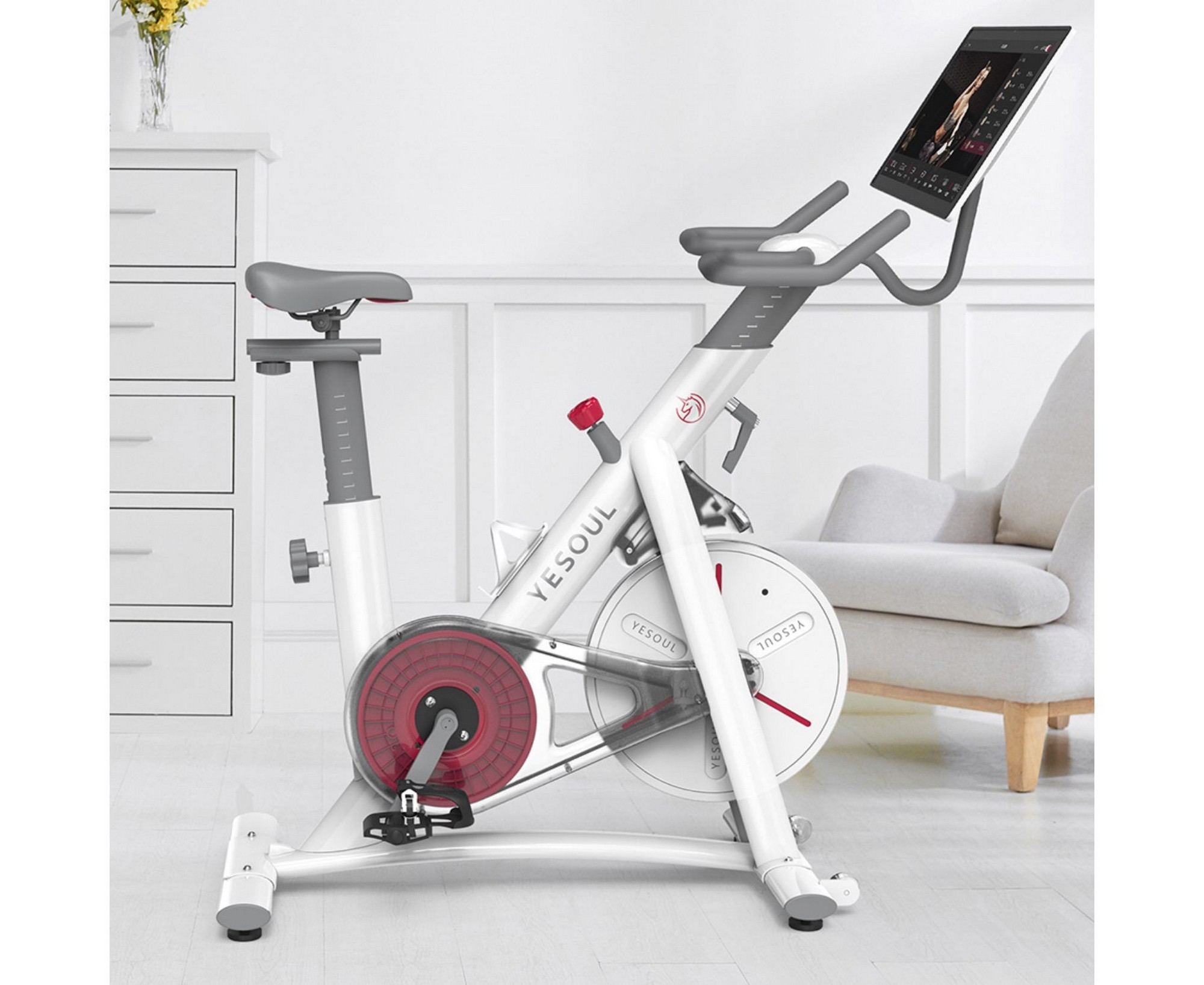 Велотренажер Xiaomi Yesoul BS3-W-21.5 белый (дисплей 21.5")