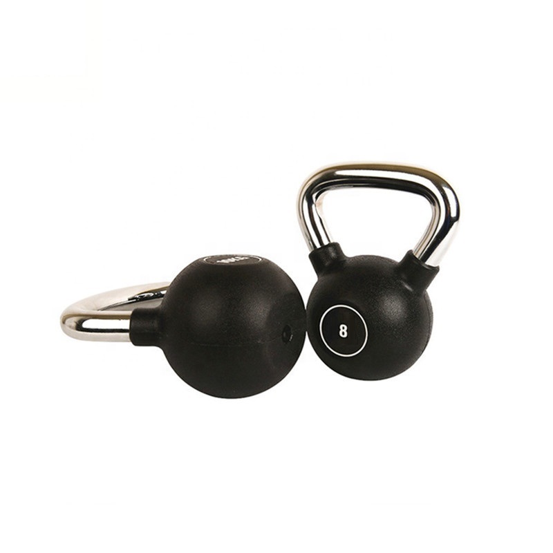 Гиря 6 кг YouSteel PU с хром. ручкой, черный