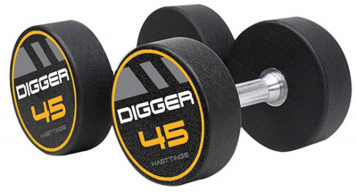 Комплект полиуретановых гантелей 5 пар от 40 до 50кг Hasttings Digger HD51D4C-40-50