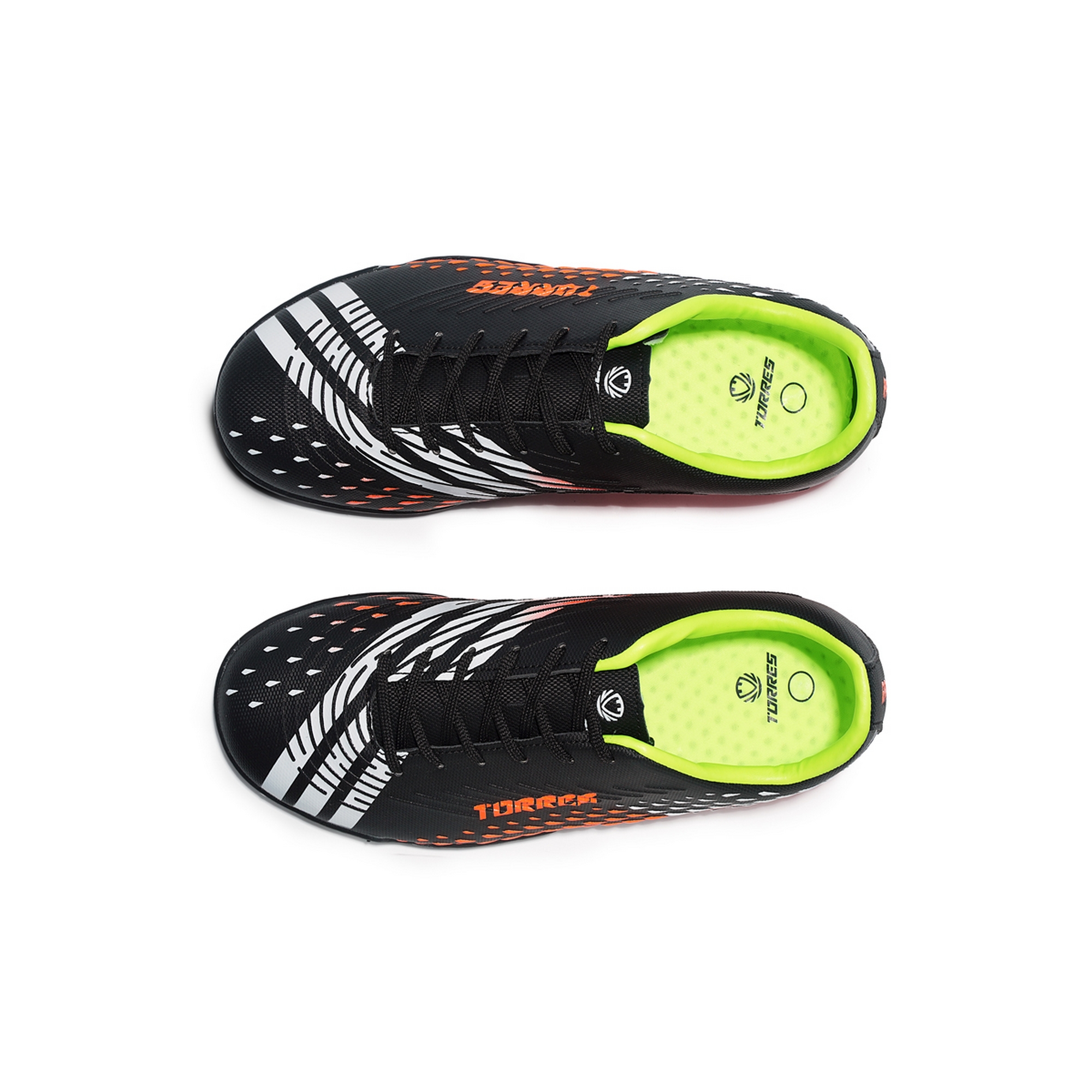 Бутсы зальные детские Torres RAYO KID TS134235-124 чёрно-оранжевый