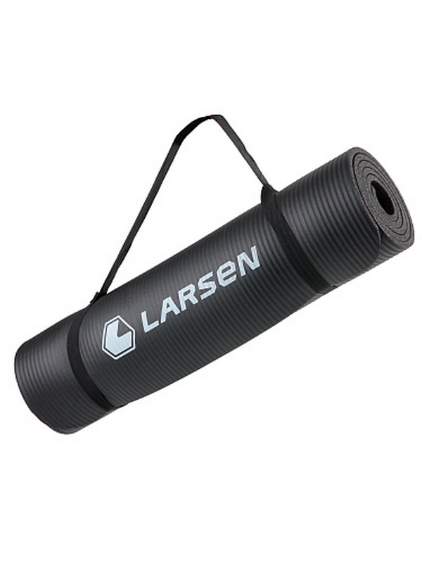 Коврик для фитнеса и йоги, NBR, 183х61х1,2см Larsen ECE 069 чёрный