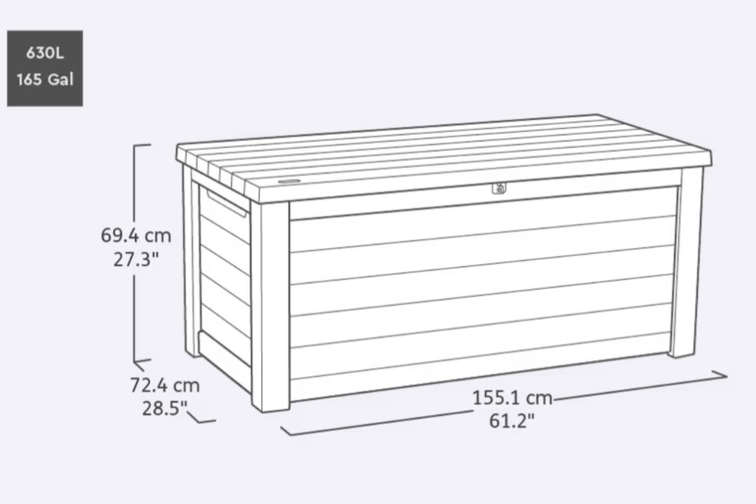Сундук Деко 630л светло-коричневый (Deco deck 630 L Ashwood)