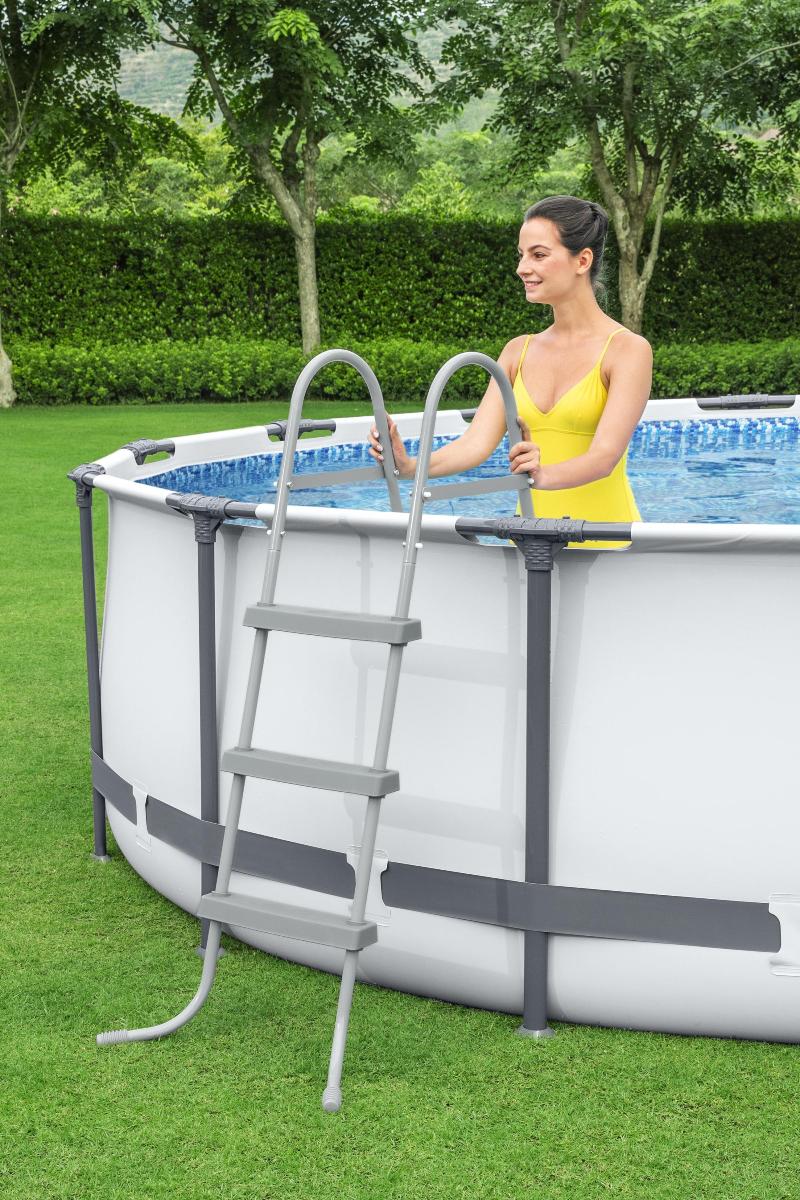 Бассейн круглый на стойках 457x107см Bestway Steel Pro Max 56488