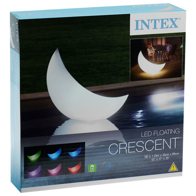 Светодиодная лампа Полумесяц с Led подсветкой 135х43х89 см Intex 68693 с аккум. и зарядкой от USB