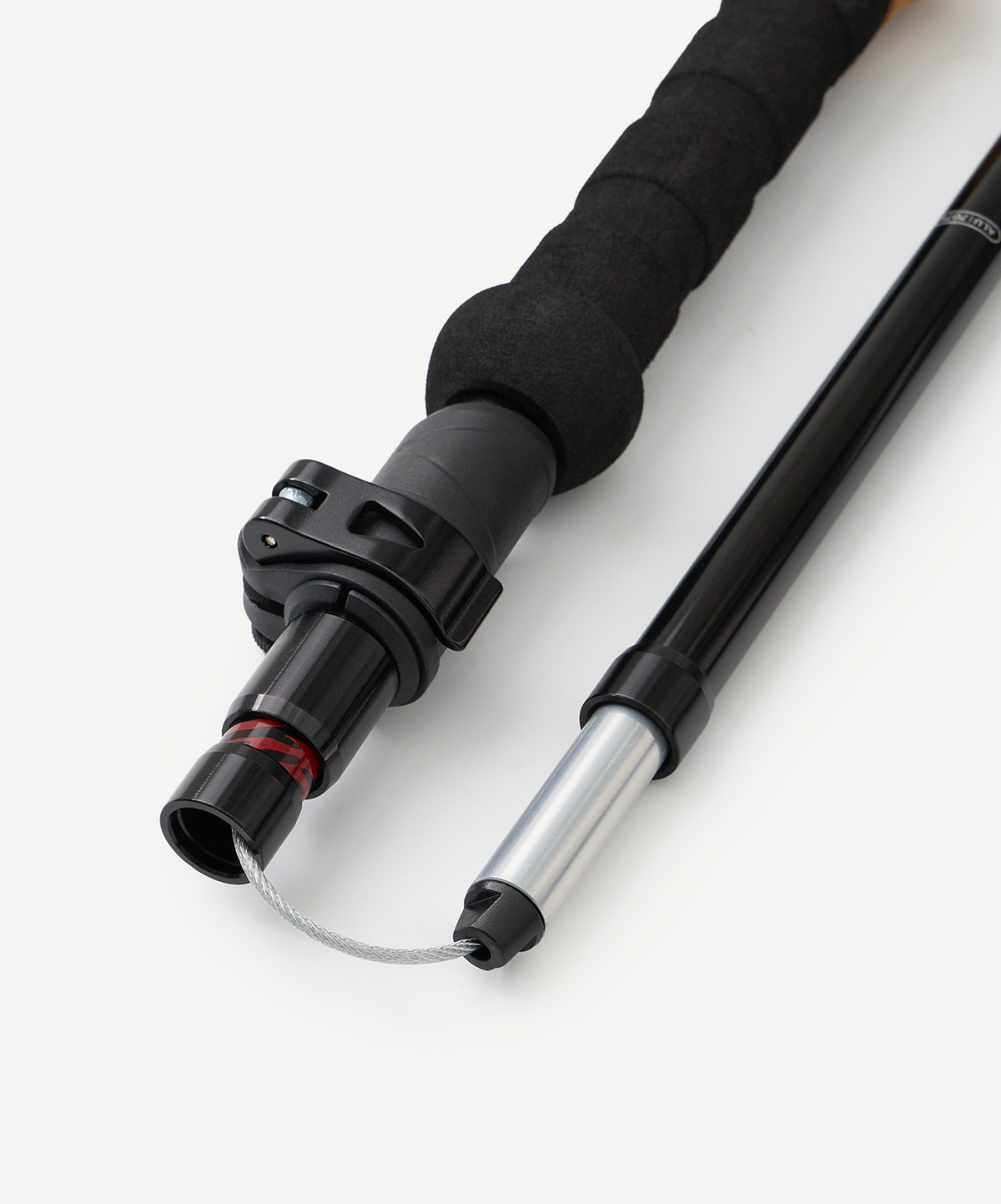 Треккинговые палки, 120-135 см, 5-секционные Berger Hiking Peak Pro, черный\красный