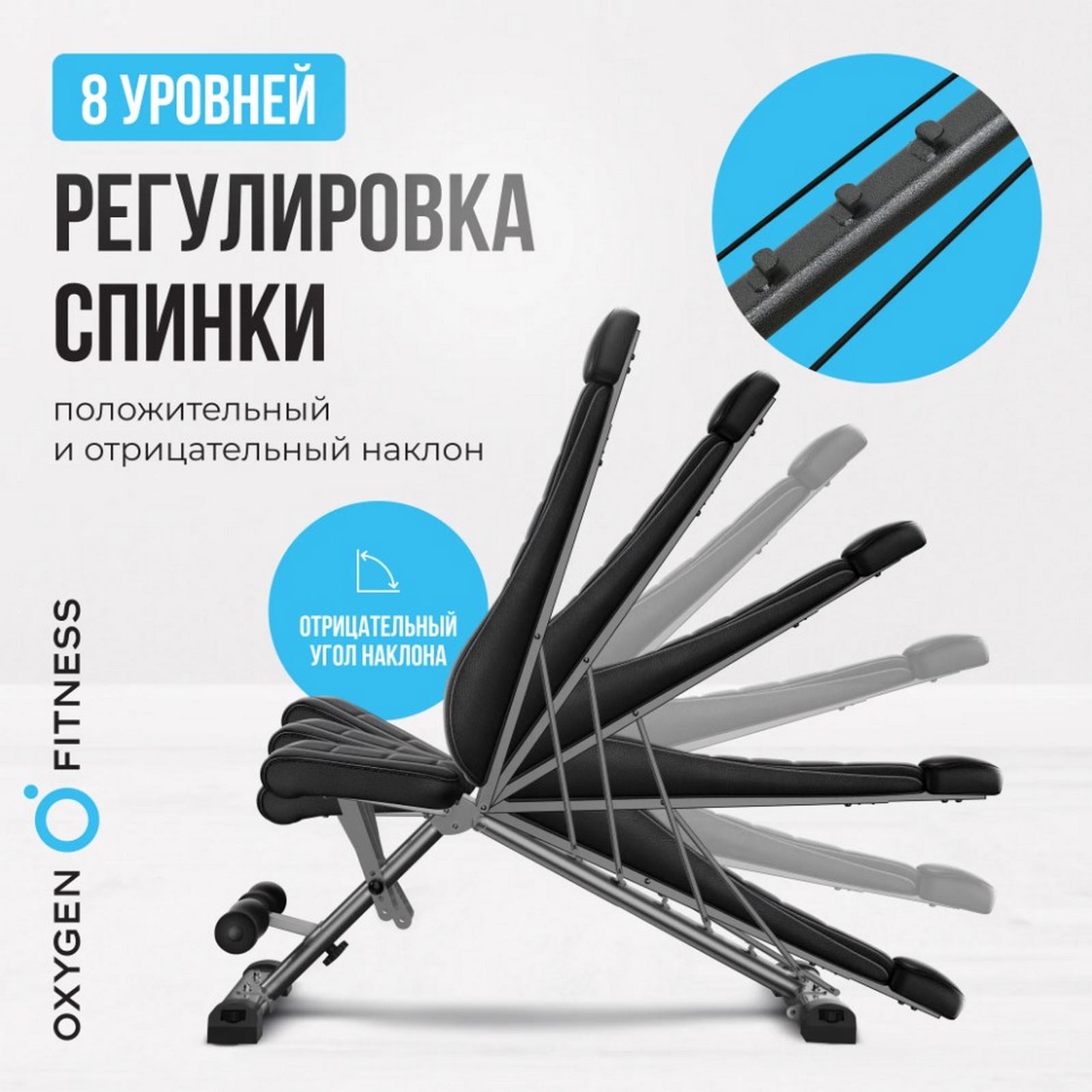 Силовая скамья регулируемая домашняя Oxygen Fitness INDIANA