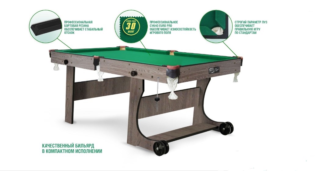 Бильярд Compact Light 6 (Анкор) ПУЛ / РП, 1,80х0,90 BFG BFG-KLAN6
