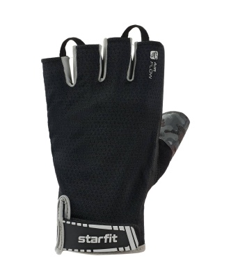 Перчатки для фитнеса Star Fit WG-203, черный\серый