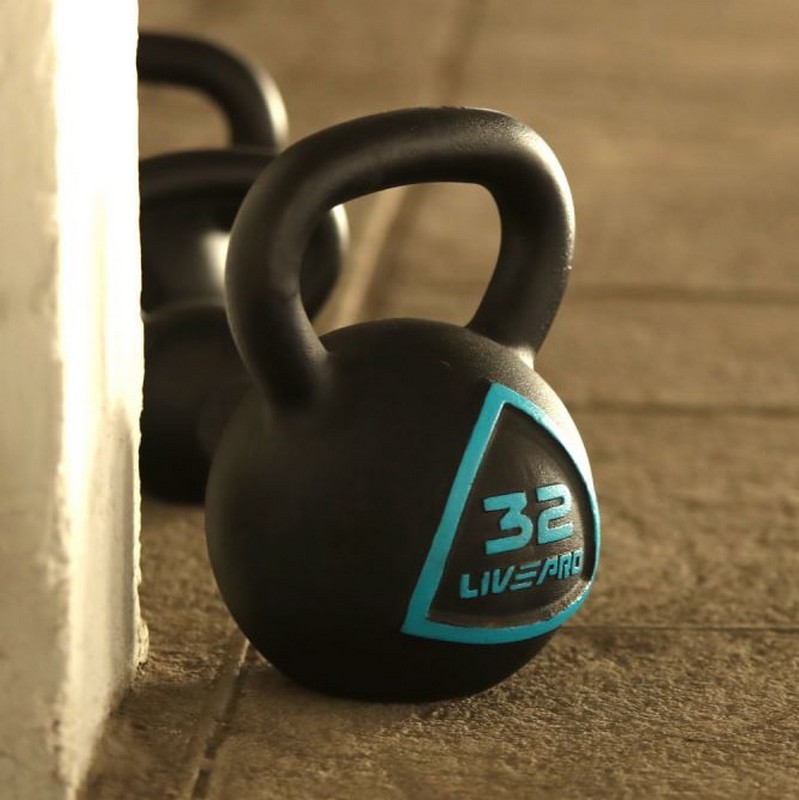 Чугунная гиря 8кг Live Pro Solid Cast Iron Kettlebell LP8041-08