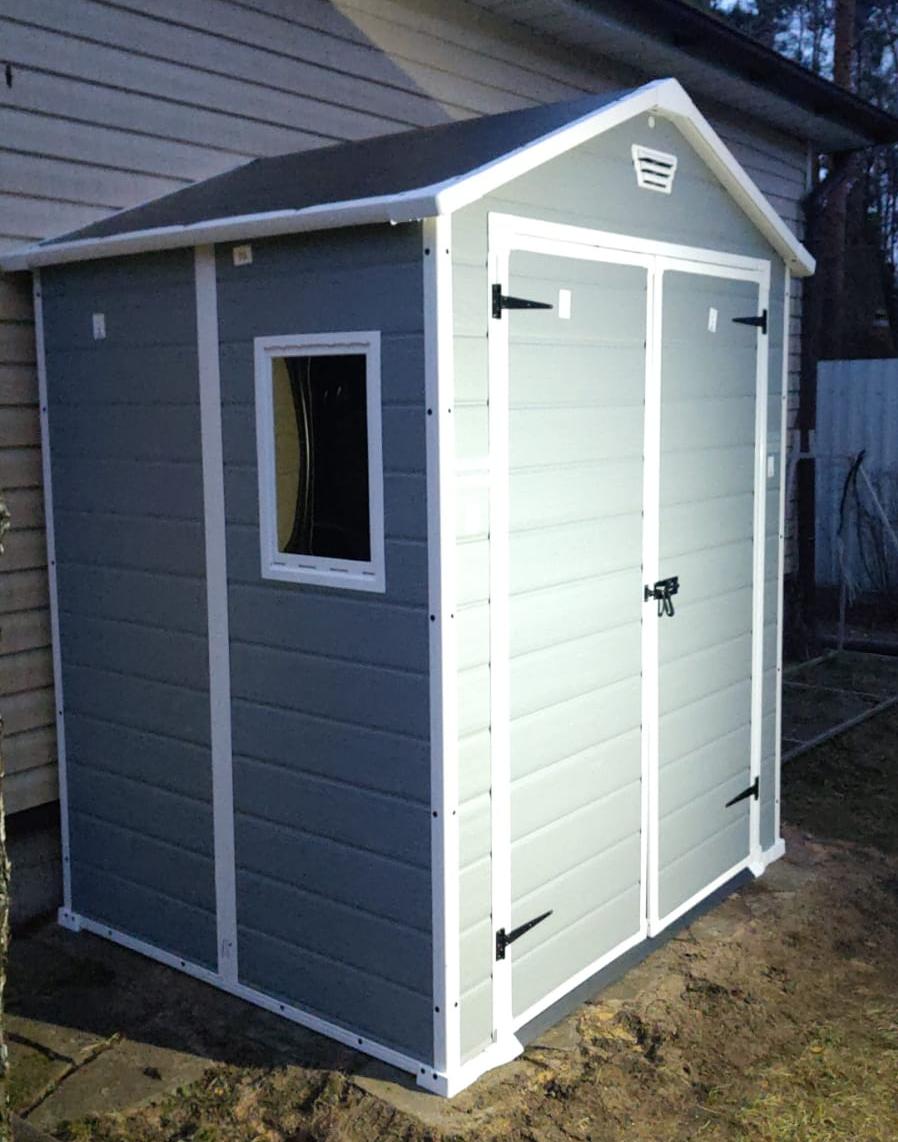 Сарай "Манор 6x5DD", серый (175 x 145 см)