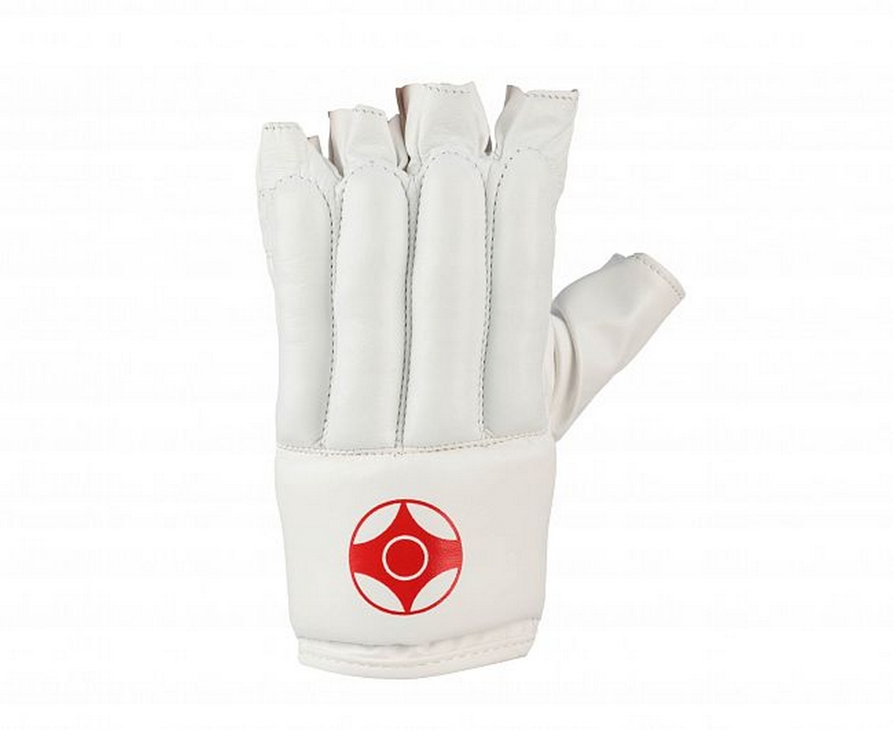 Перчатки снарядные (Шингарты) Clinch Bag Gloves Cut Finger Kyokushinkai C642 белый