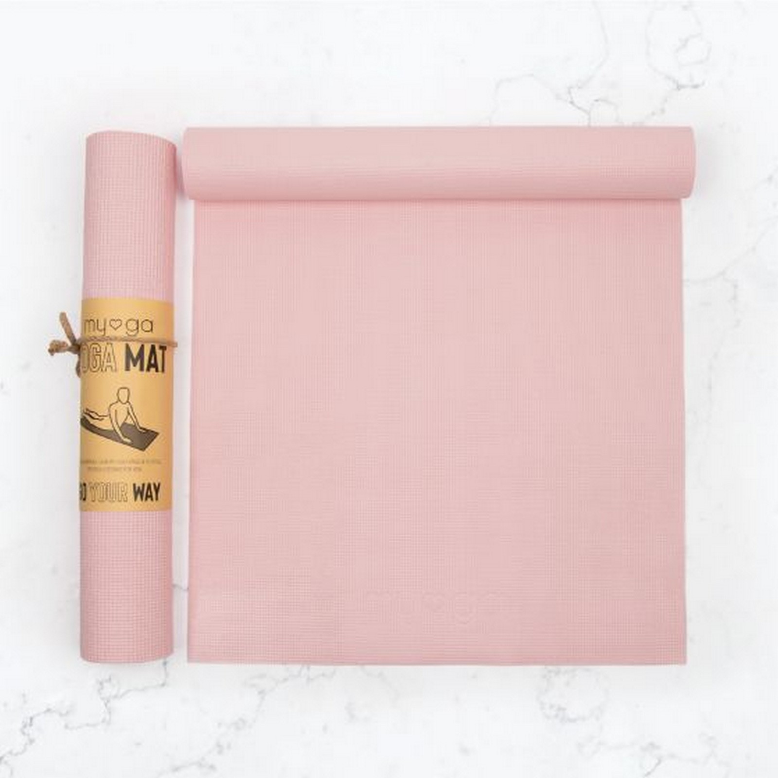 Коврик для йоги 173х61х0,4см Myga Yoga Mat RY1114 нежно-розовый