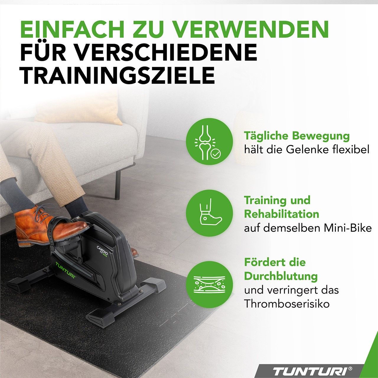 Мини-велотренажер магнитный Tunturi Cardio Fit M45 23TCFM4050