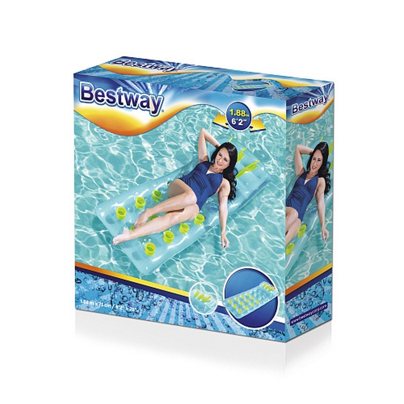 Матрас надувной прозрачный 188x71см Bestway 43015