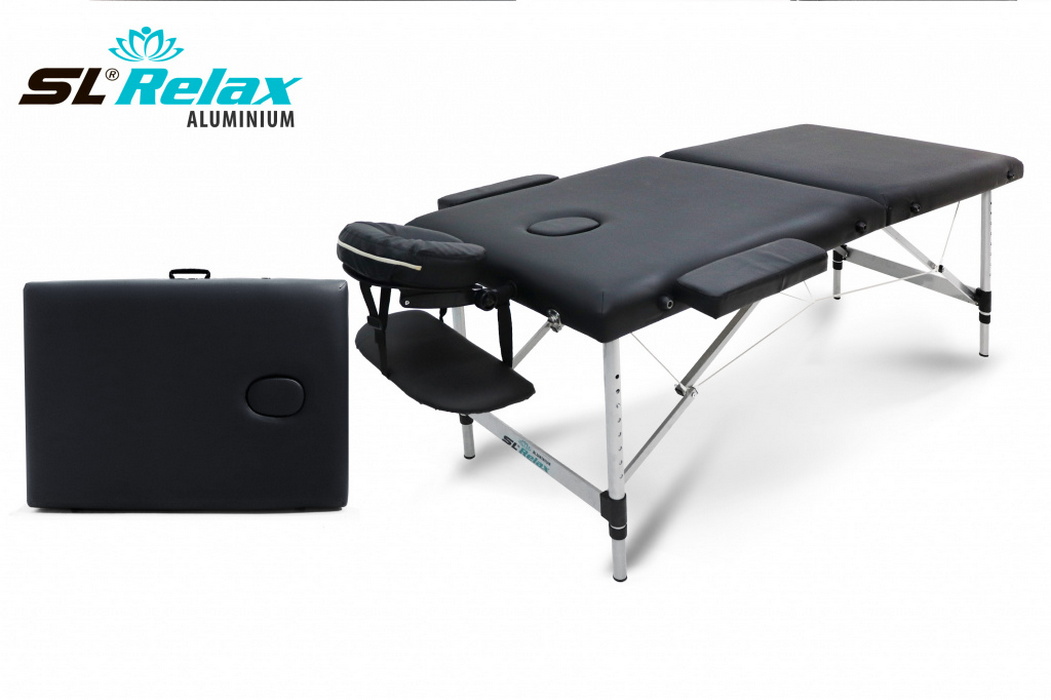 Массажный стол SL Relax Aluminium (black) Черный BM2723-1