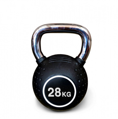 Гиря полиуретановая с хромированной ручкой 28 кг Protrain KB2015-28