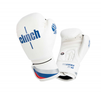 Перчатки боксерские Clinch Olimp C111 бело-синий