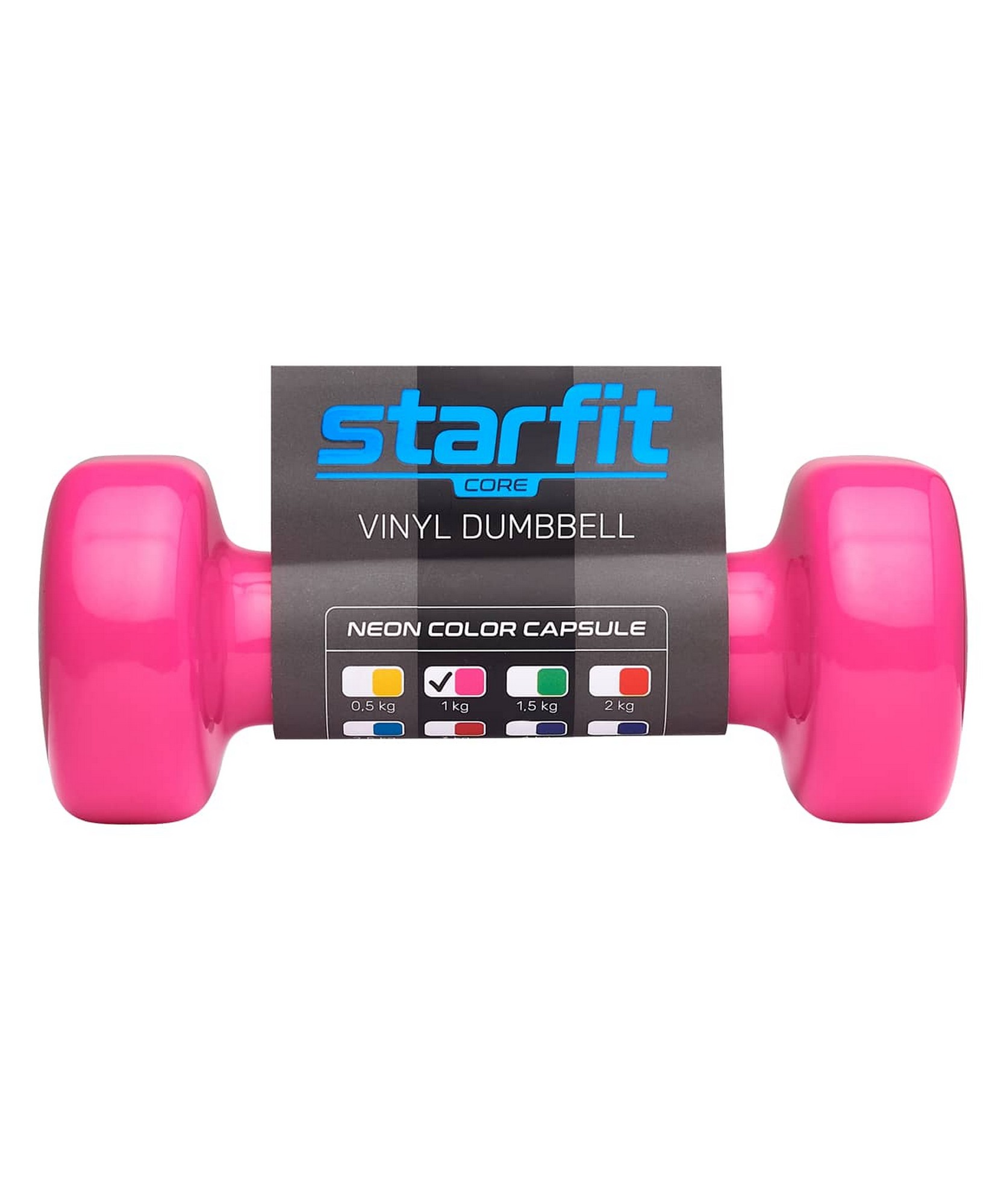Гантель виниловая 1 кг Star Fit DB-101 розовый