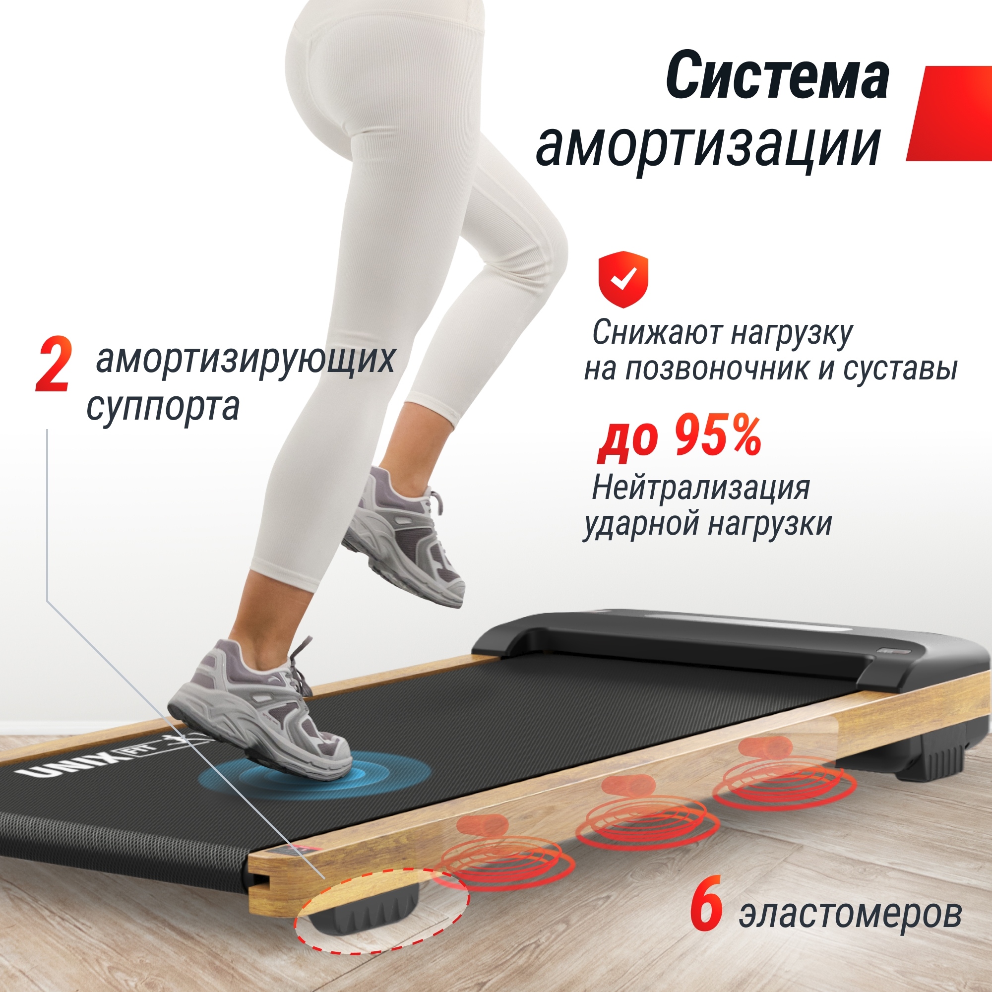 Беговая дорожкаUnixFit Wood Way 3.0 TDWDW30