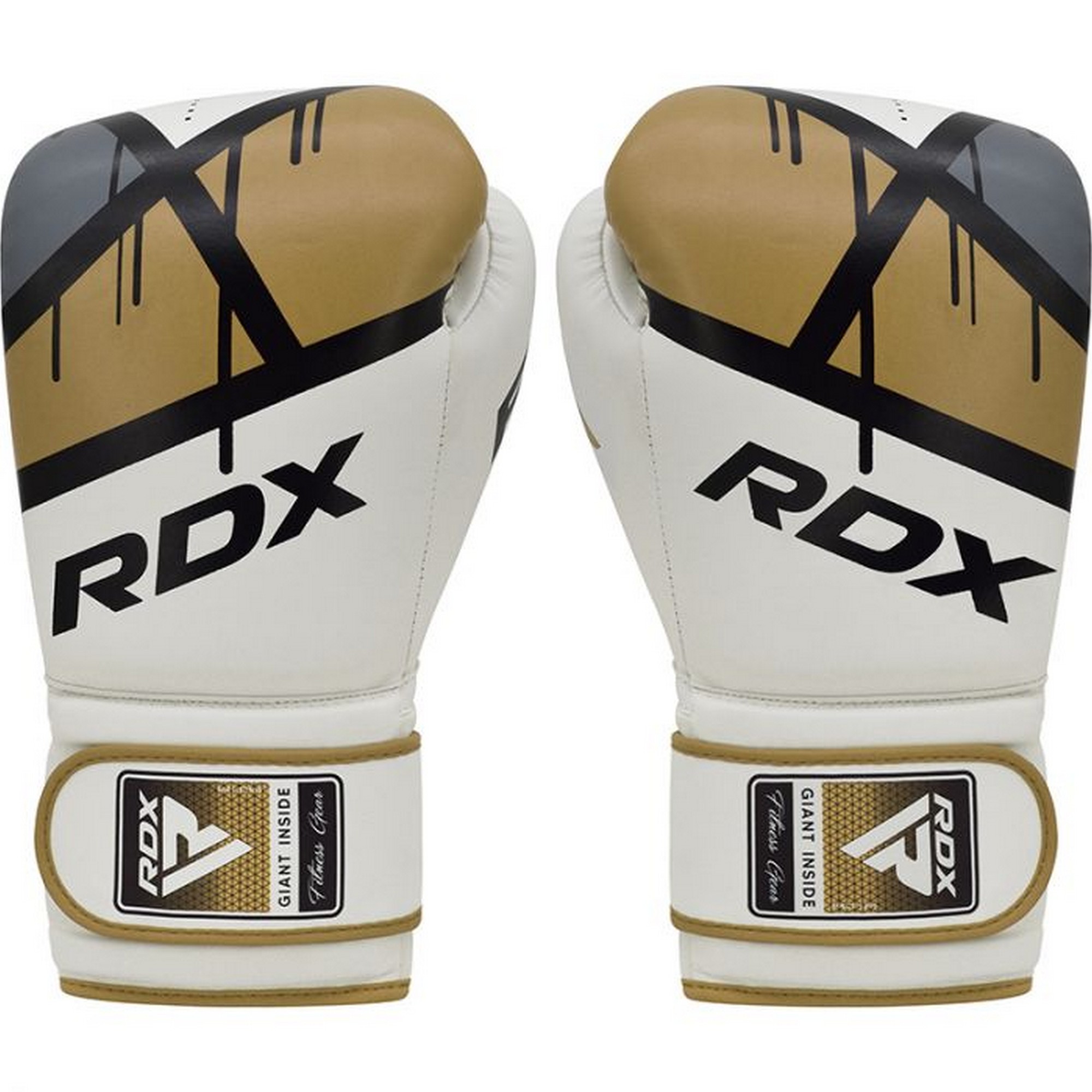 Перчатки тренировочные RDX BGR-F7GL-8oz белый\золотой