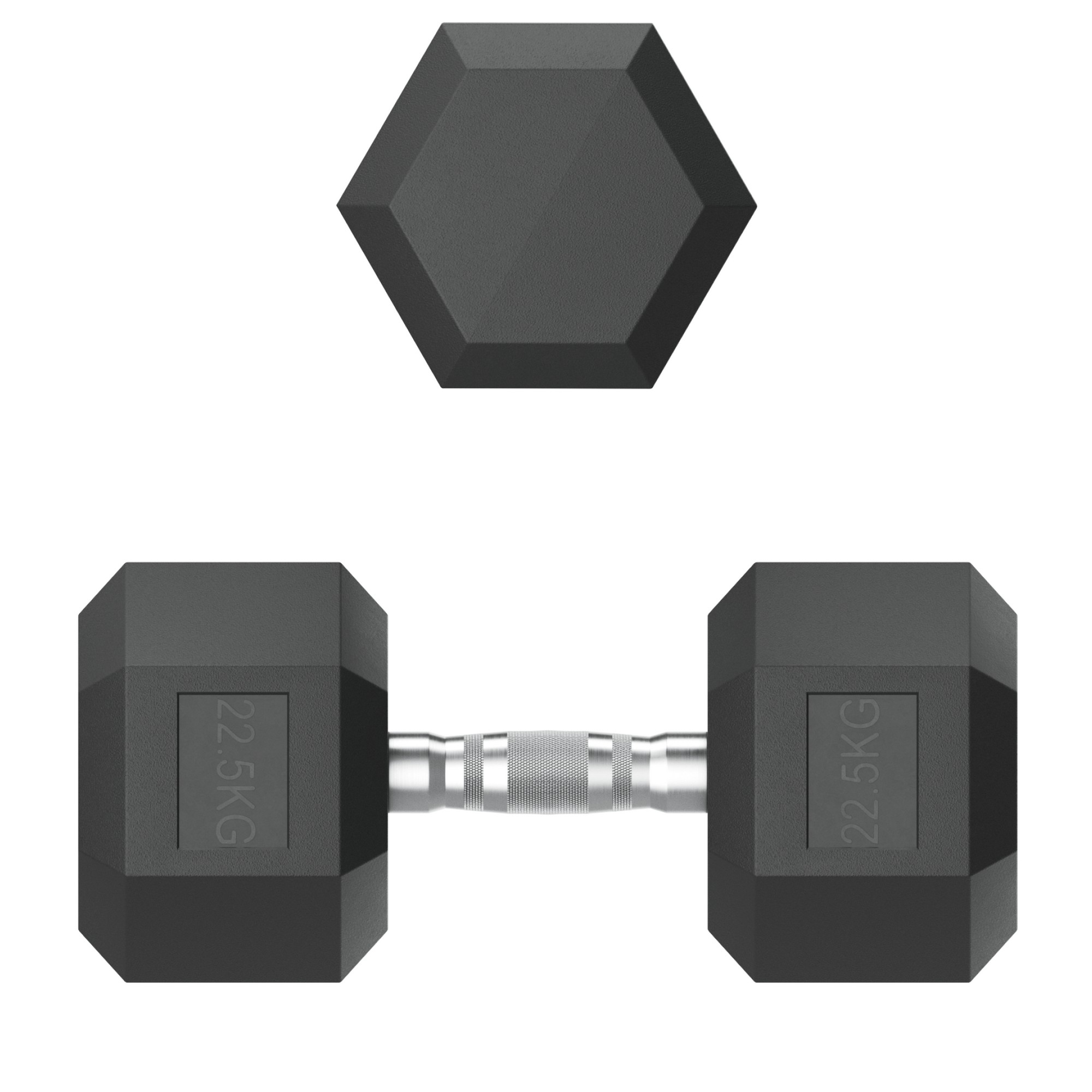 Гантель гексагональная обрезиненная 22,5 кг UnixFit DBHEX22_5