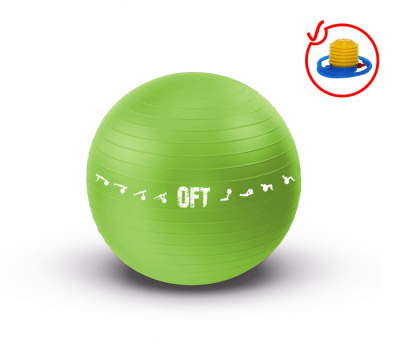 Гимнастический мяч Original Fit.Tools FT-GBPRO-65GN (65 см) зеленый
