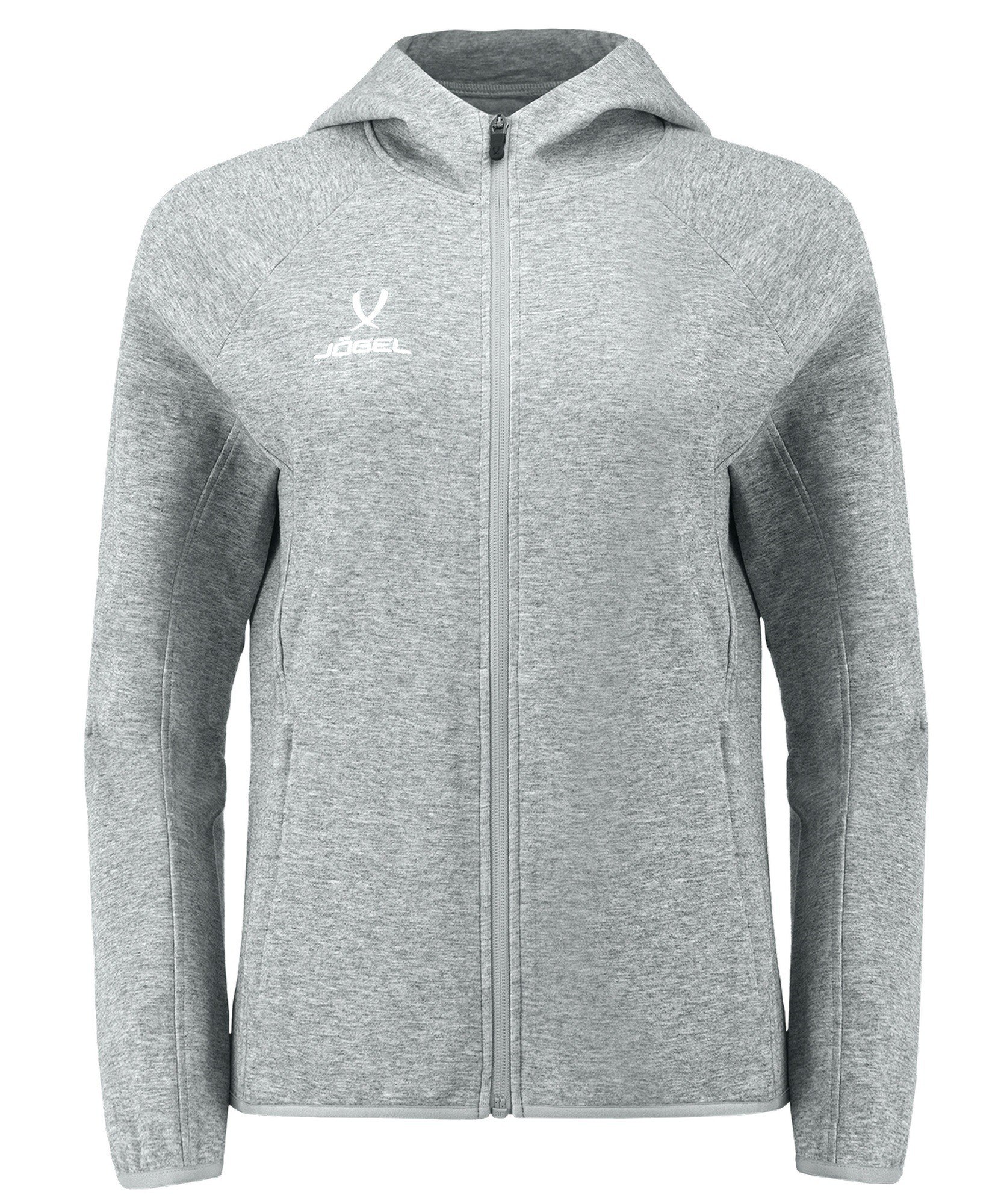 Худи на молнии женское Jogel ESSENTIAL Athlete Hooded FZ Jacket W, серый