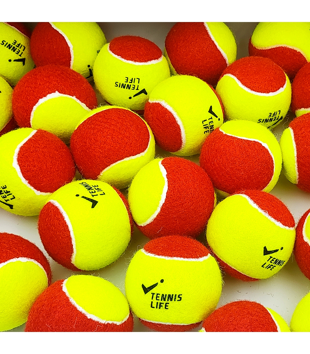 Детские мячи для тенниса 48 шт Tennis Life TL-RED красно-желтый