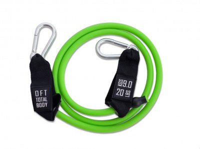 Эспандер Original Fit.Tools из натурального латекса с карабинами, сопротивление 20 lbs FT-ULTX-20