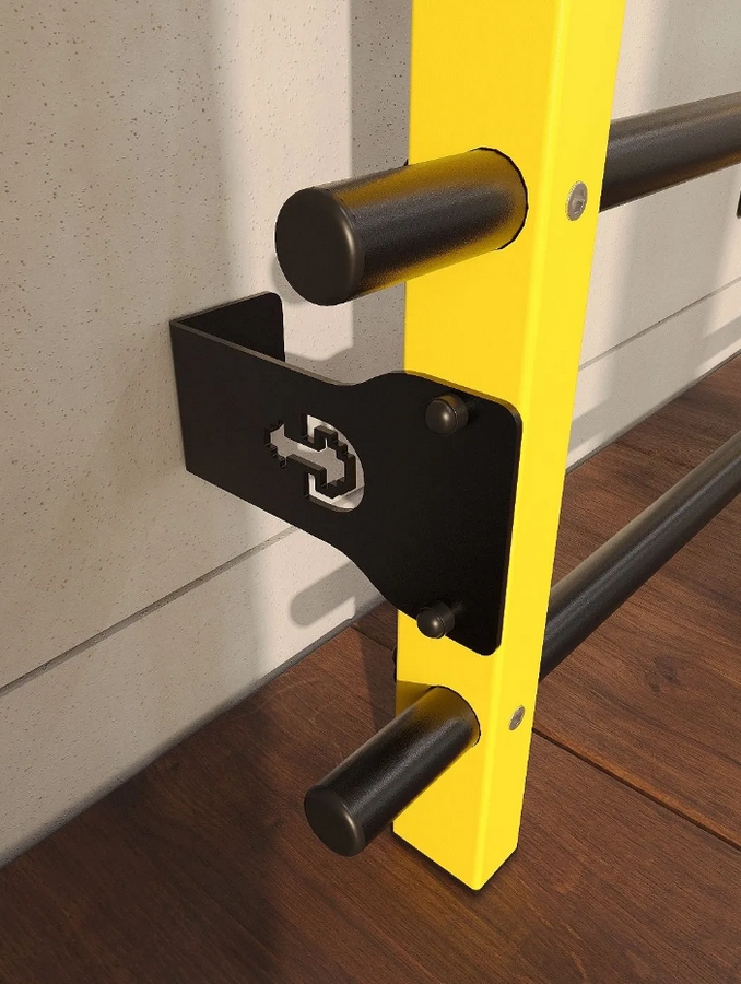 Профессиональная шведская стенка с брусьями и турником Domsen Fitness Ds58 YELLOW
