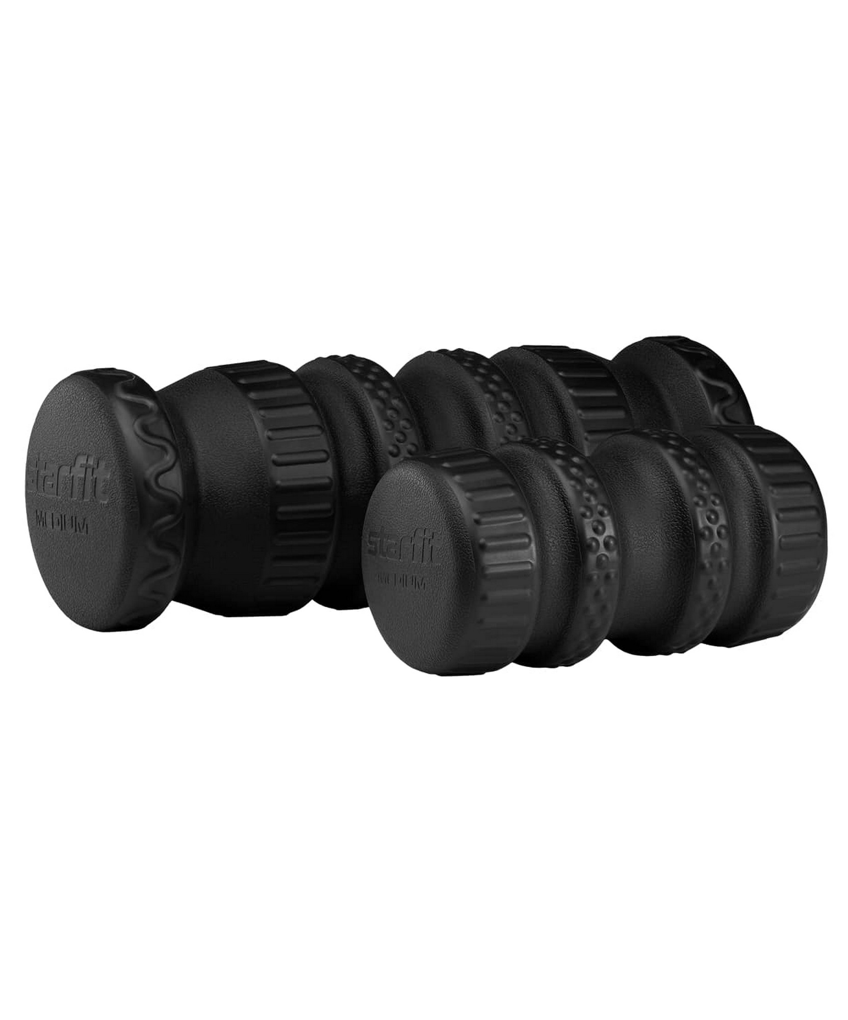 Ролик массажный 30x10x10см Star Fit PU, средняя жесткость FA-526 черный