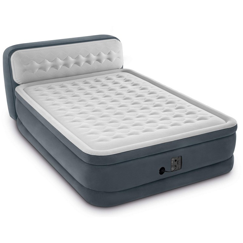 Надувная кровать Intex Headboard Airbed 152х236х86см со спинкой 64448
