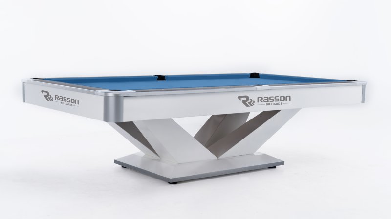 Бильярдный стол для пула Rasson Billiard Victory II Plus 9 ф (белый) с плитой