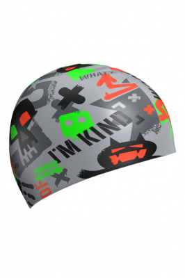 Юниорская силиконовая шапочка Mad Wave I'm kind M0575 07 0 00W разноцветный