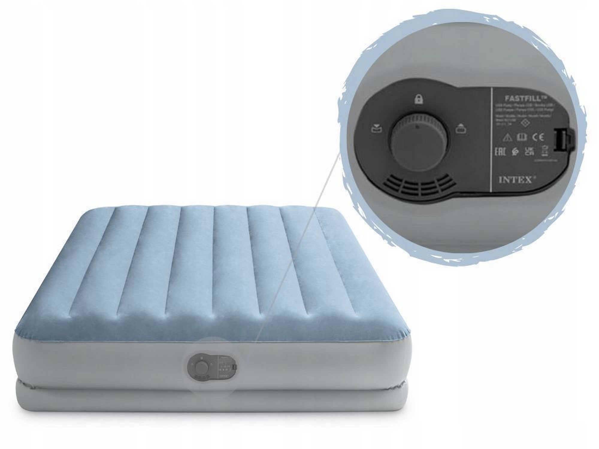 Кровать Intex Mid-Rise Comfort 152х203х36см со встр.насосом (USB) 64159