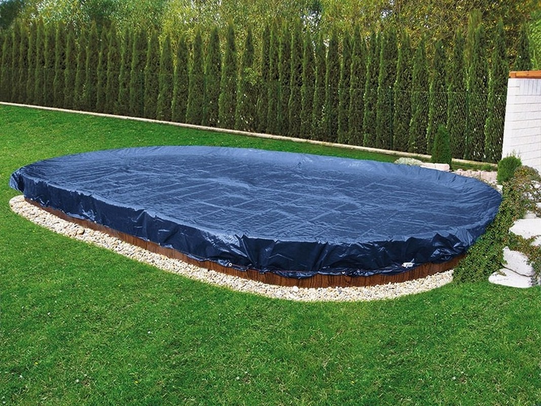 Тент защитный овал Mountfield Azuro для 910x460 см 3EXX0456 голубой\черный (трехслойный)