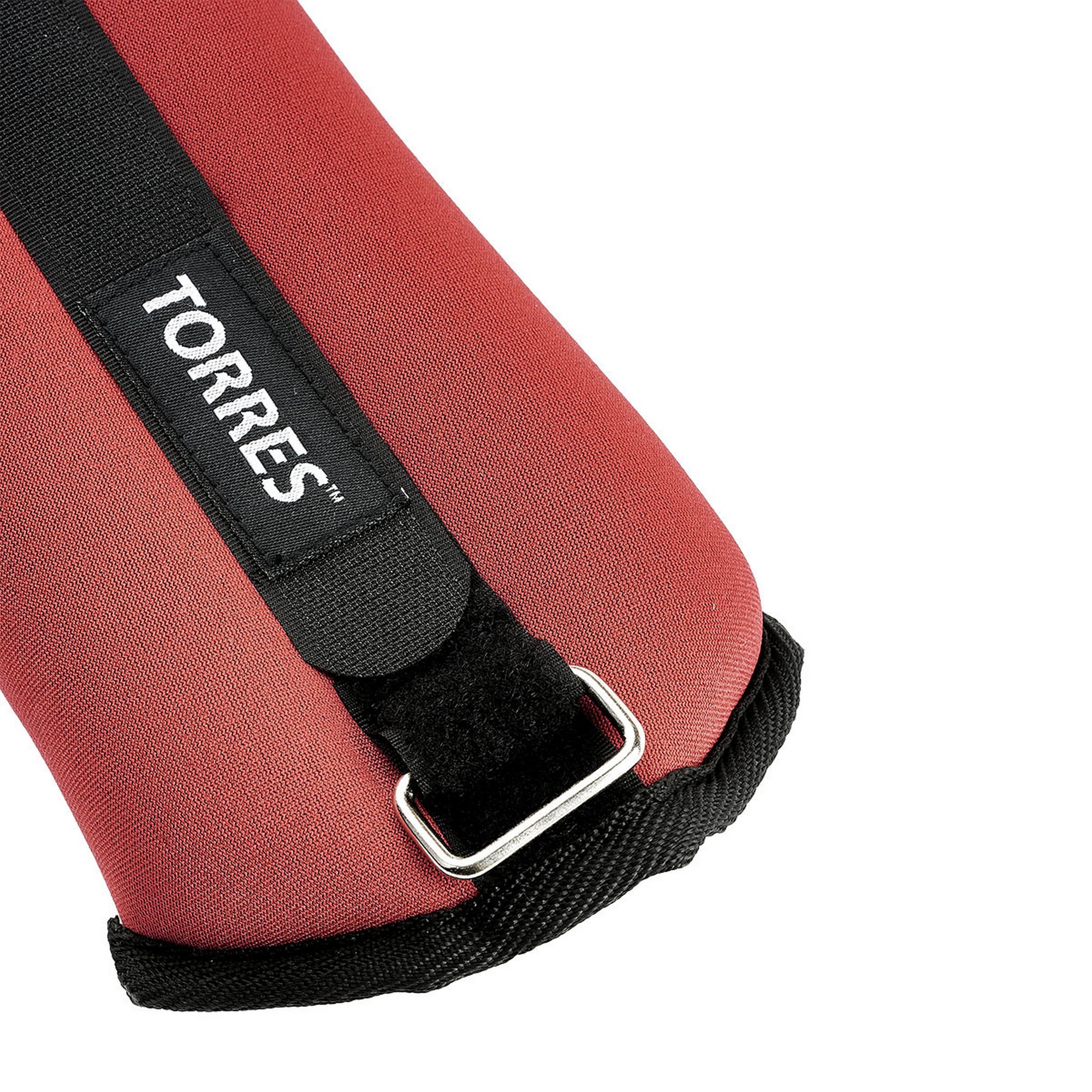 Утяжелители универсальные 2 кг Torres (2штх1кг), неопрен, металл. песок PL110182 красно-черный