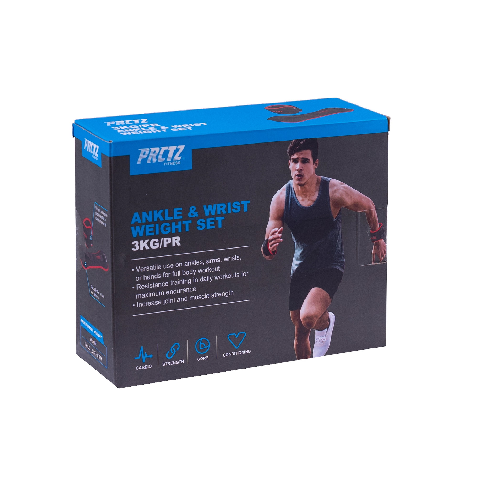Утяжелители для ног и рук PRCTZ ANKLE&WRIST WEIGHT SET, 3 кг (1,5кг х 2) PF2045