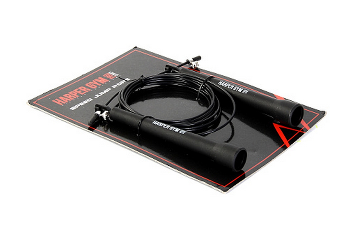 Скакалка скоростная для кроссфита ручки пластик (15см), 270 см Harper Gym Pro Series NT947