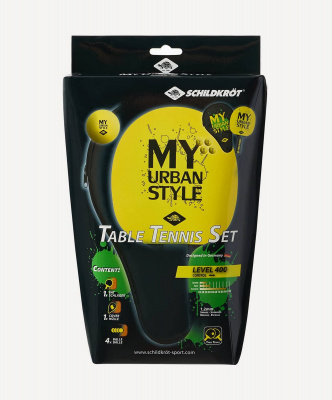 Набор для настольного тенниса Donic My Urban Style, 1 ракетка, 4 мяча, чехол
