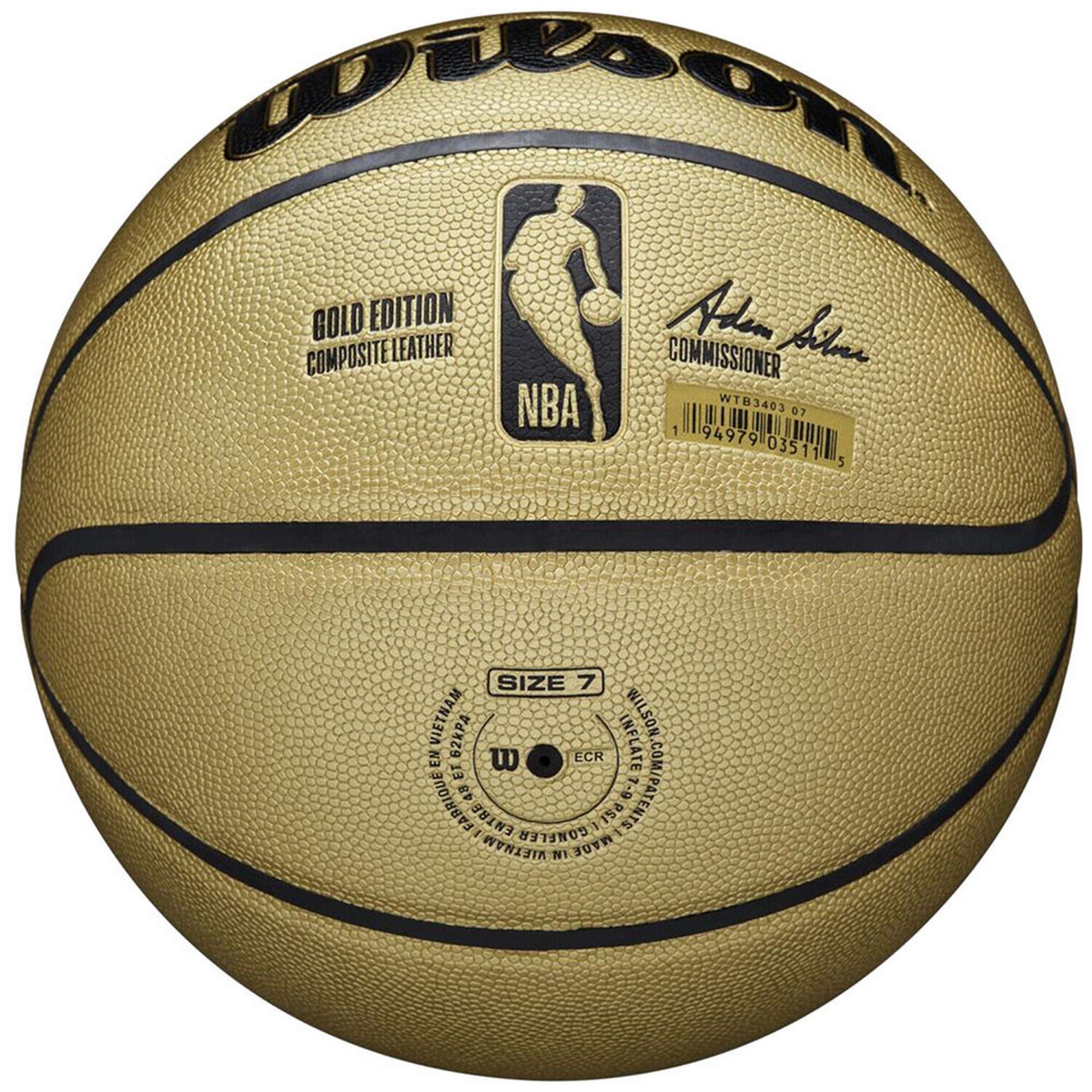 Мяч баскетбольный Wilson NBA Gold Edition WTB3403XB р.7