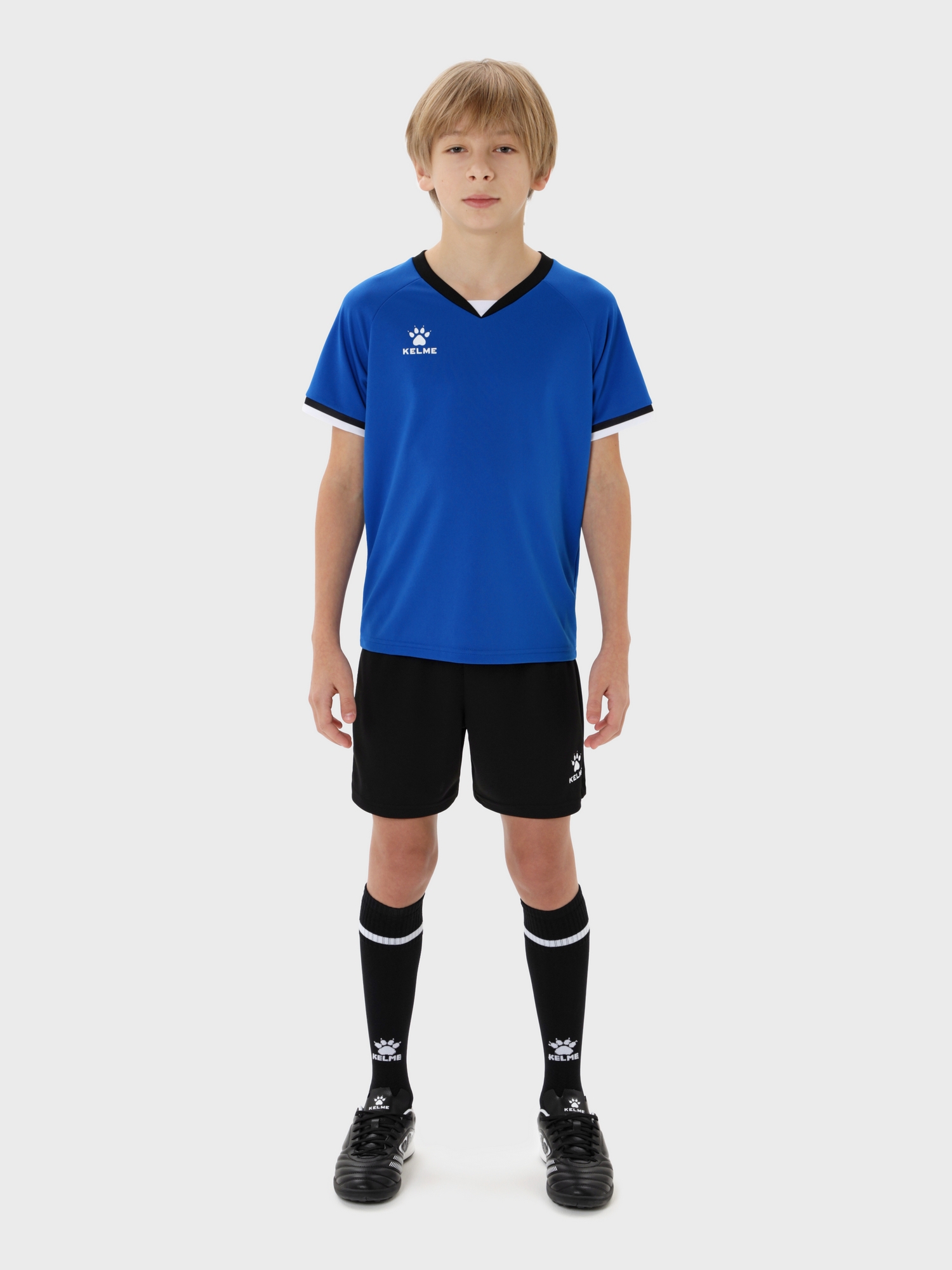 Детская футбольная форма Kelme Football Uniform Set 8551ZB31084-481 Blue\Black